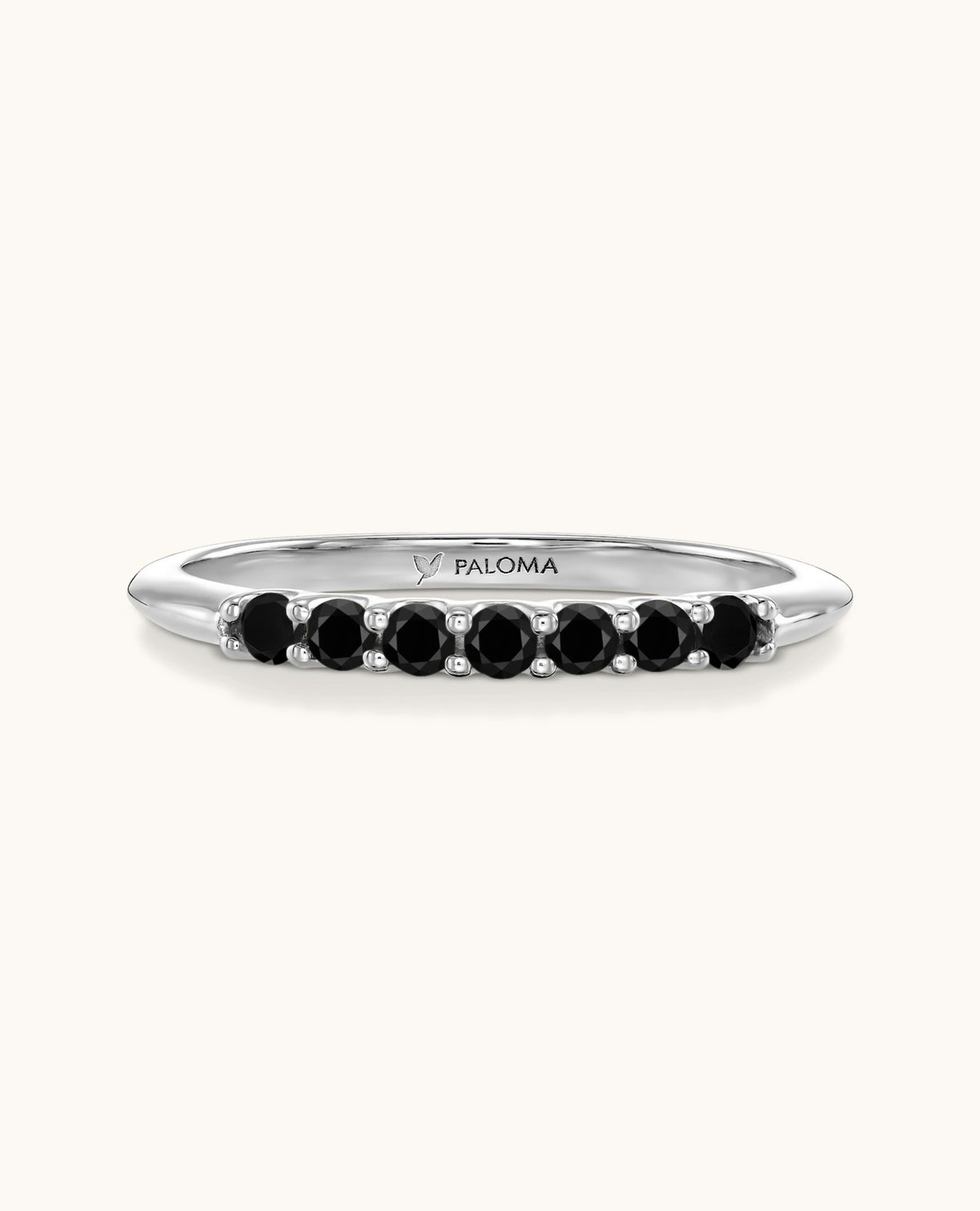 2.0mm Black Diamond Tennis Ring