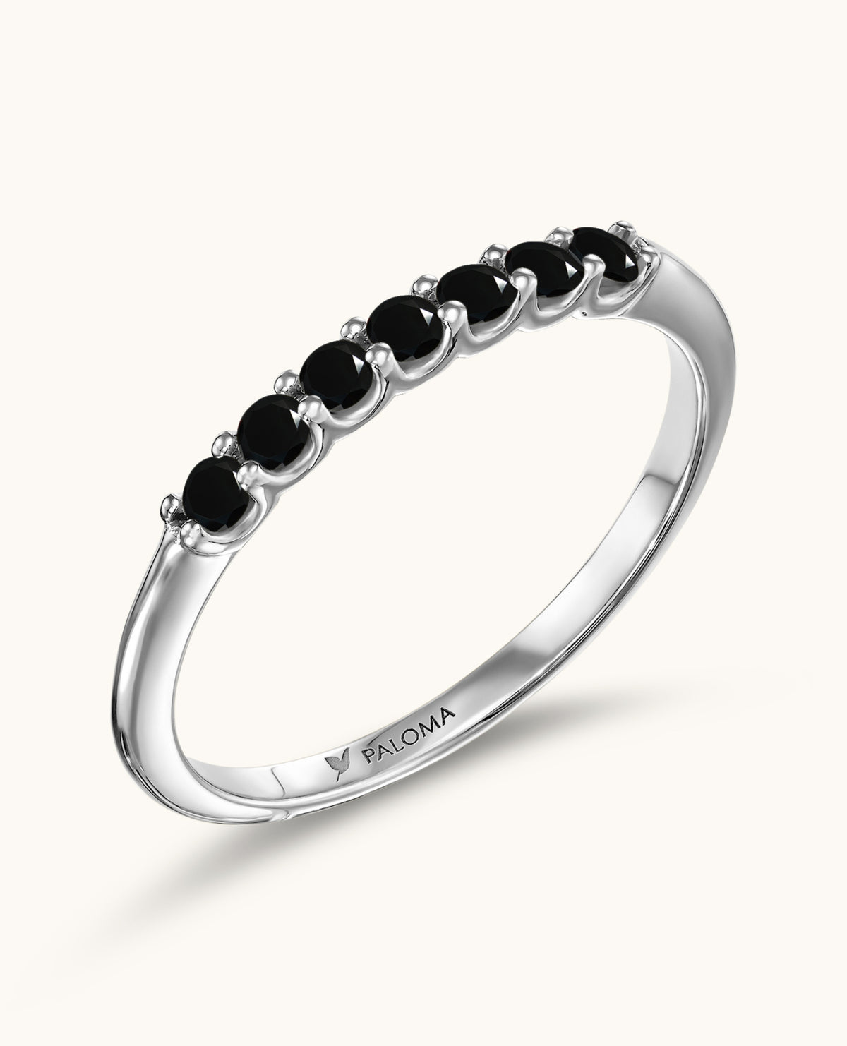 2.0mm Black Diamond Tennis Ring