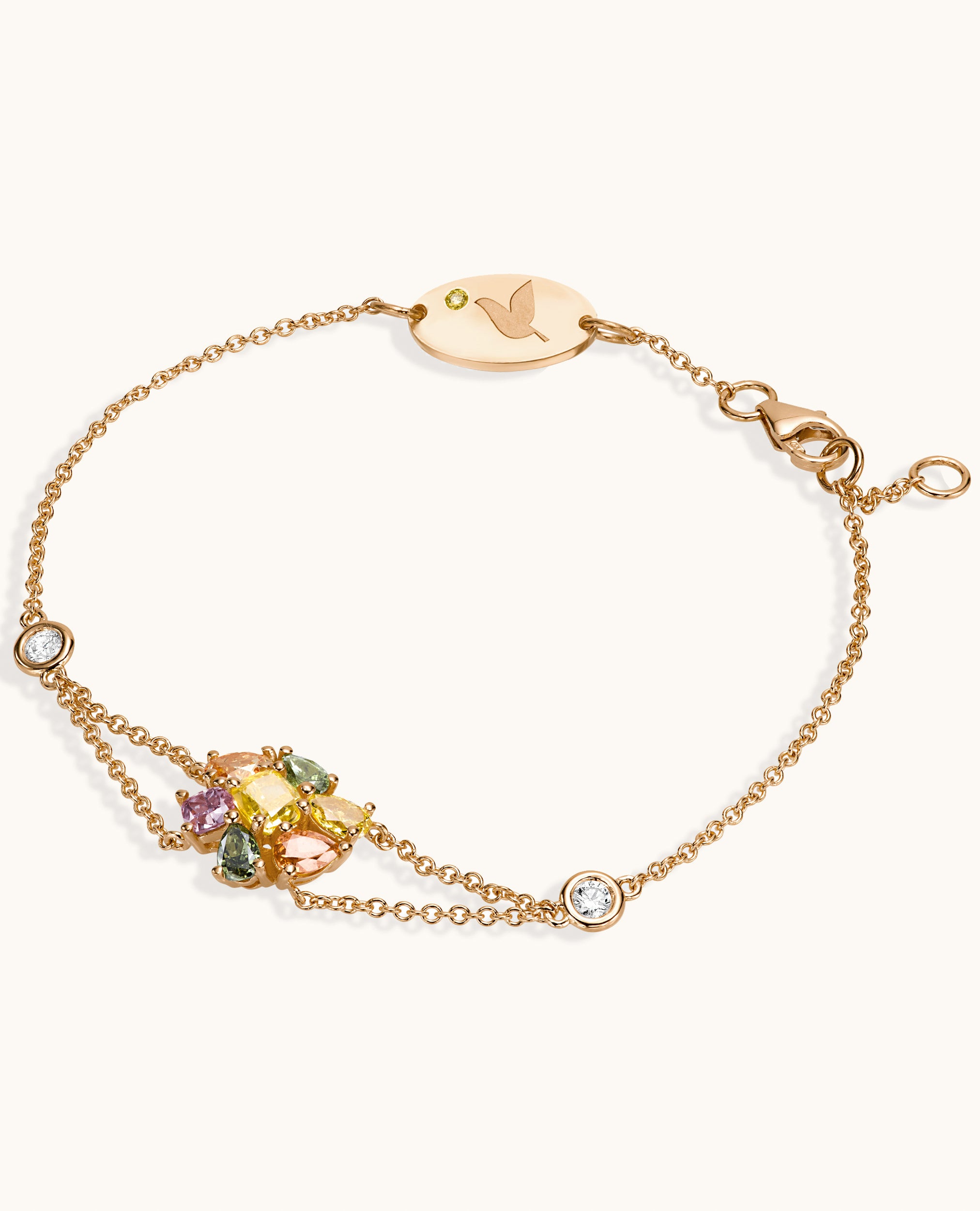 Blossom Double Chain Fancy Bracelet