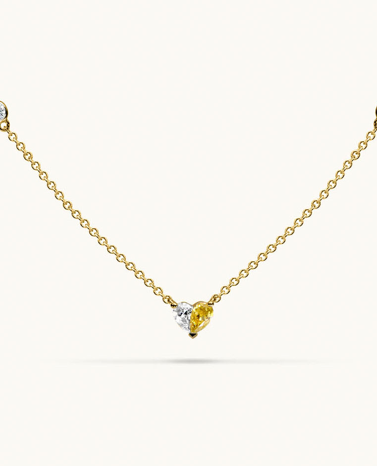 Paloma Heart Diamond by the Yard Pendant Necklace