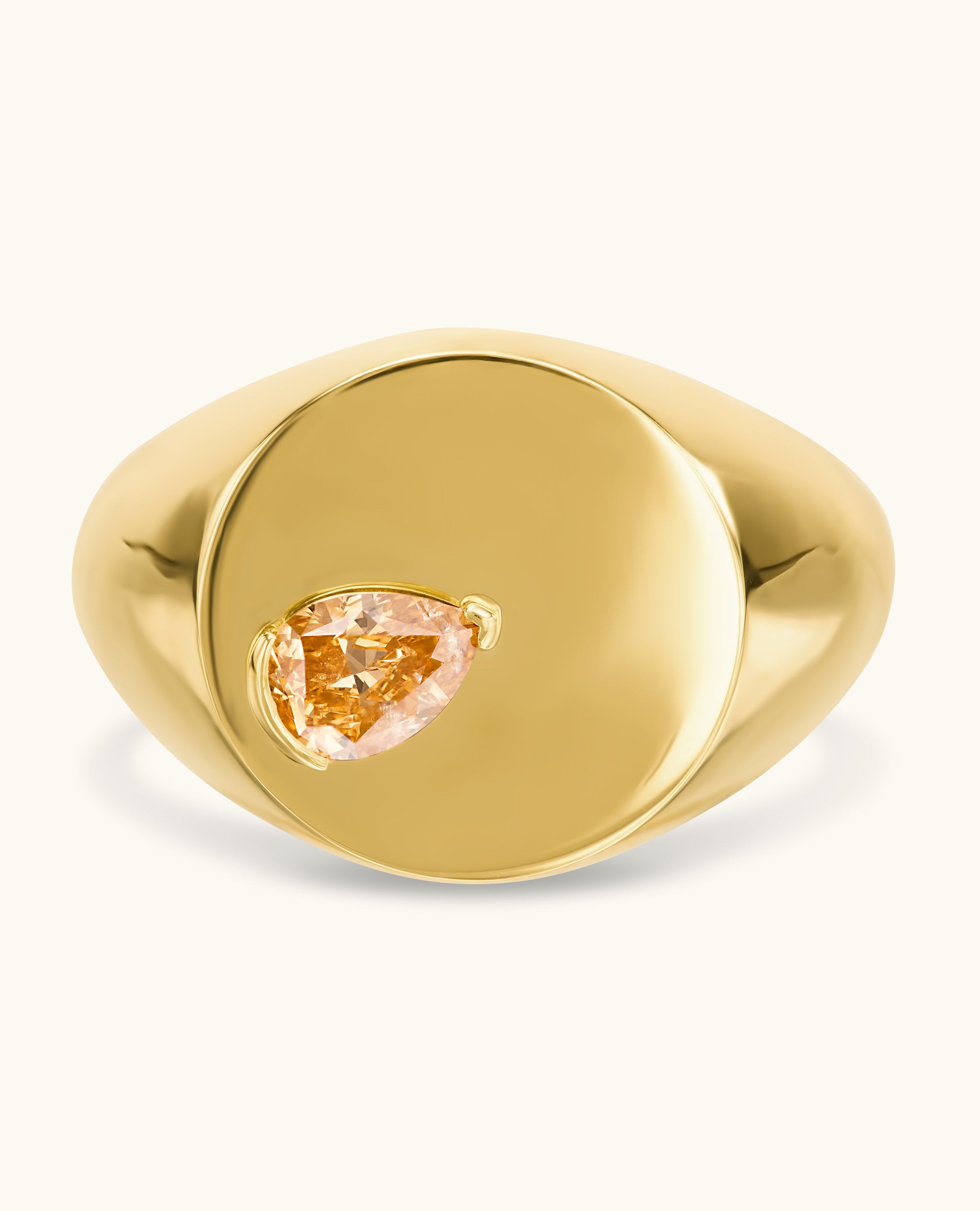 Fancy Color Diamond Signet Ring