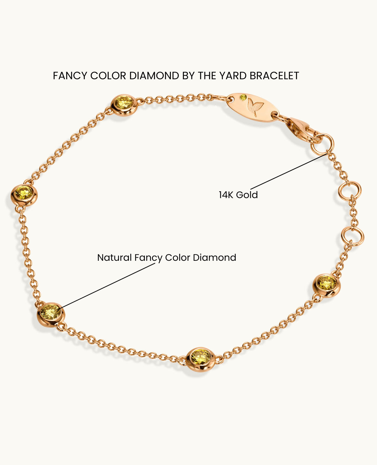Yellow Diamond infinity Bracelet