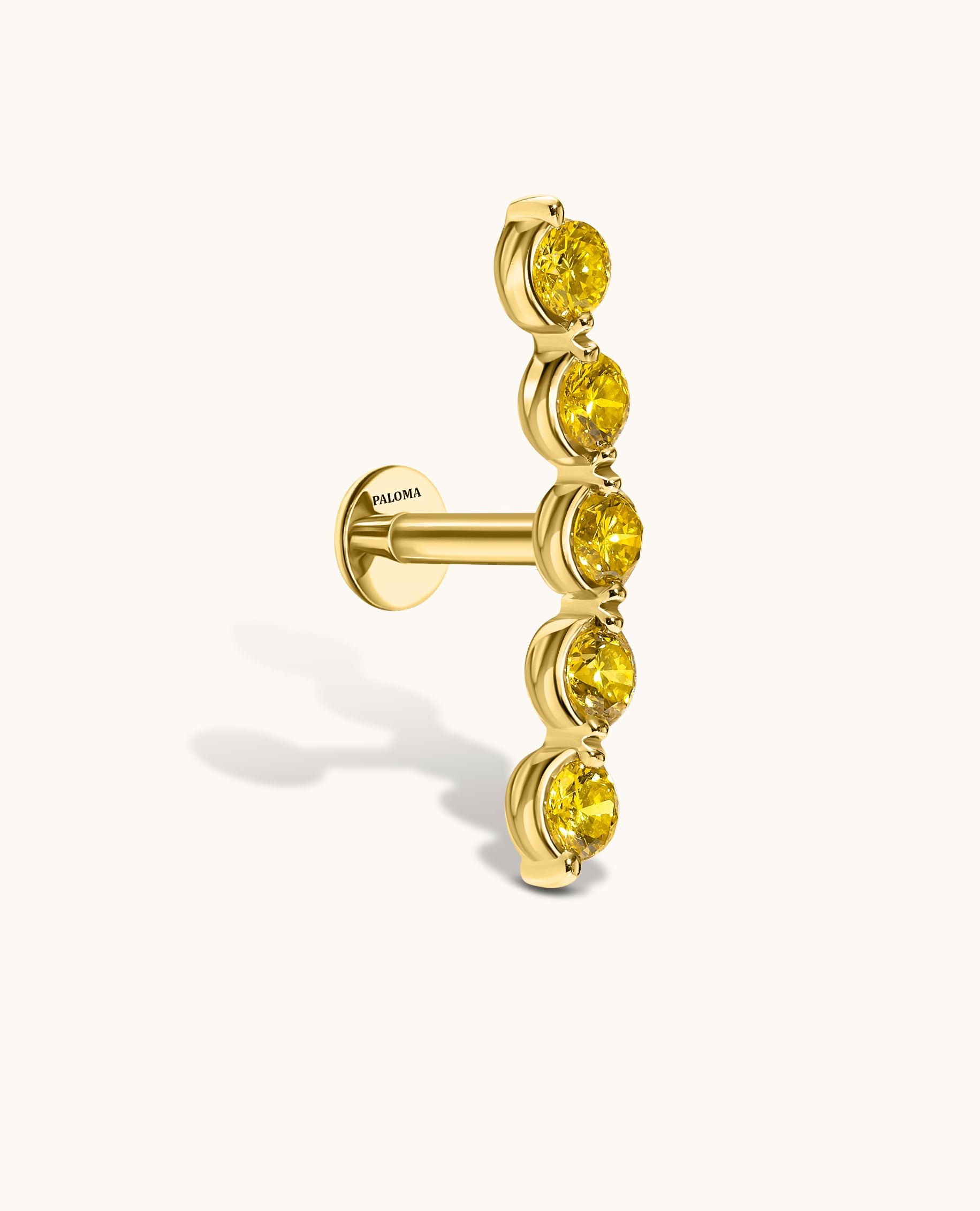 5-Stone Yellow Diamond Helix - Main Image