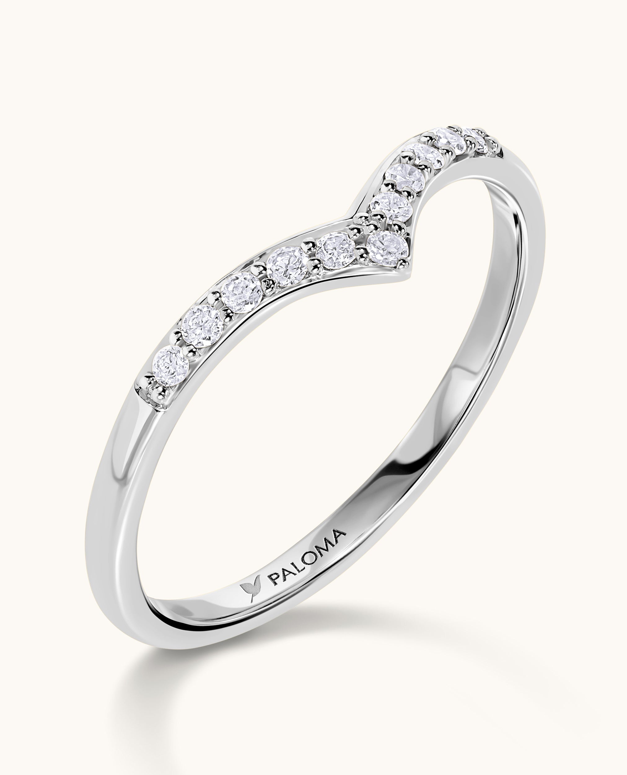 V3 Jewelry Sterling Silver 0.45 CTTW Round White Diamond Band Ring
