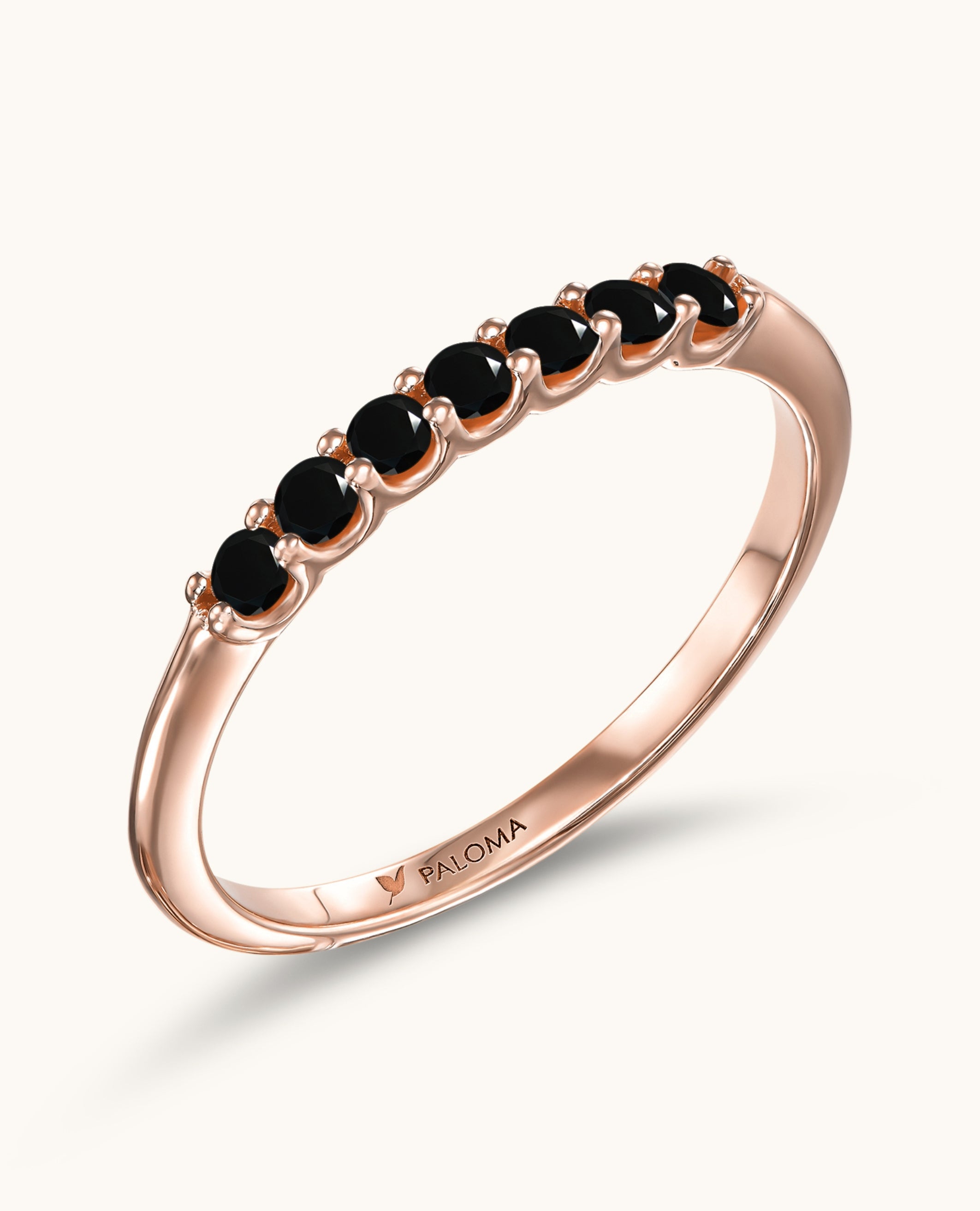 2.0mm Black Diamond Tennis Ring