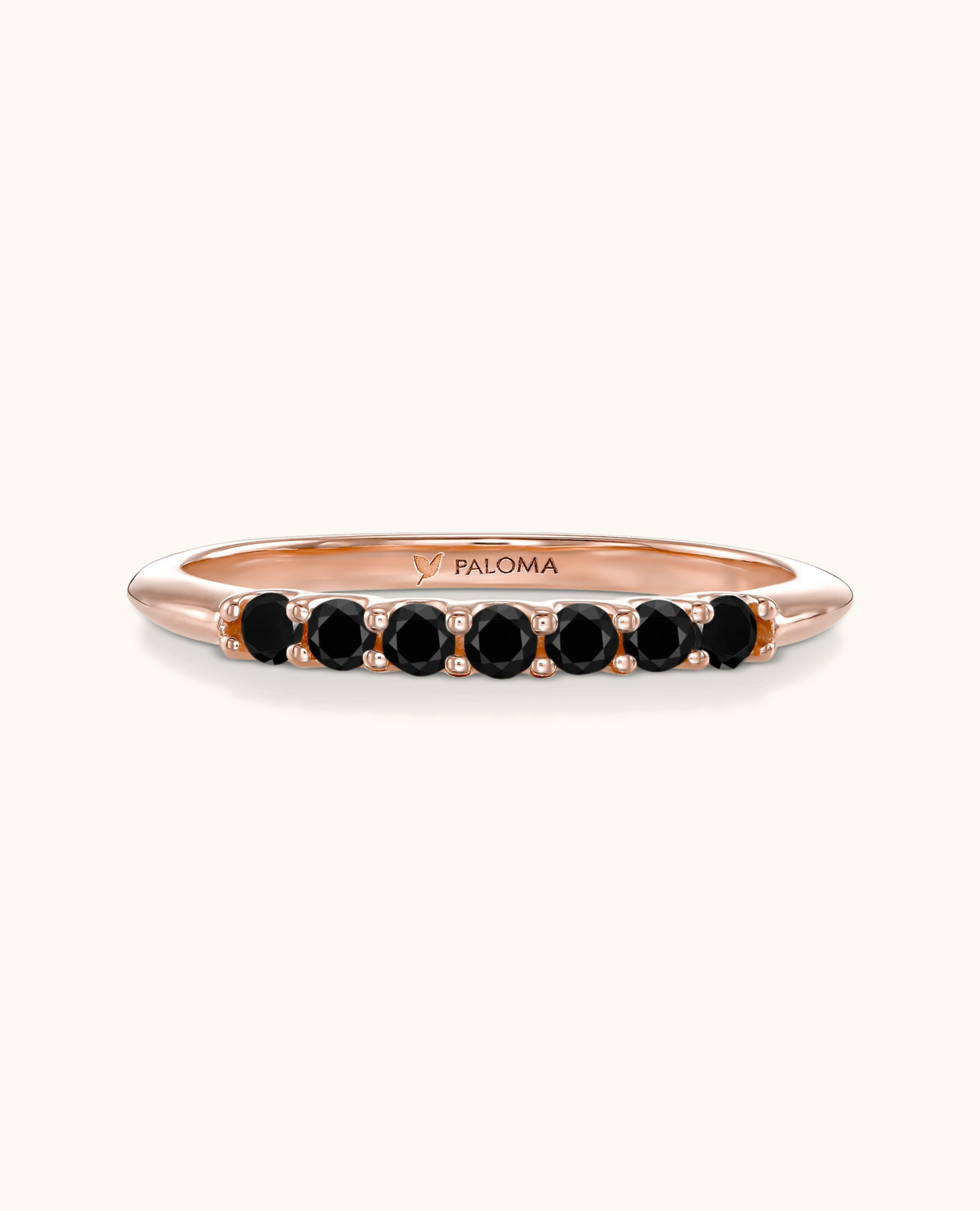 2.0mm Black Diamond Tennis Ring