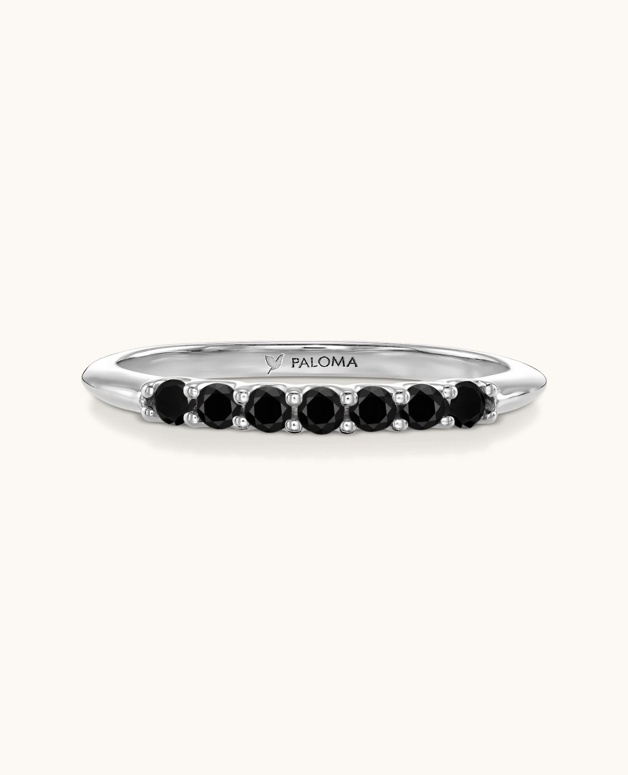 2.0mm Black Diamond Tennis Ring