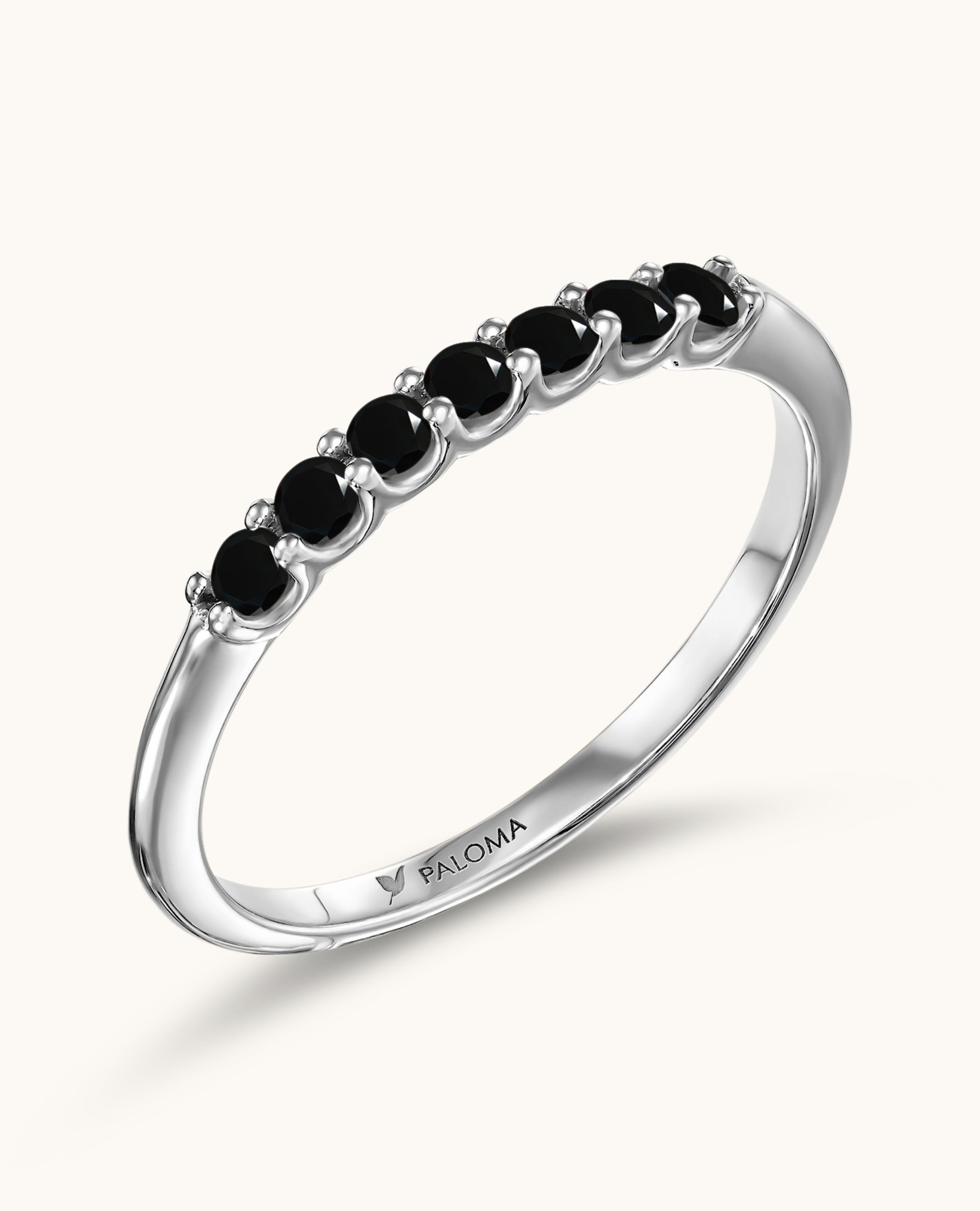 2.0mm Black Diamond Tennis Ring