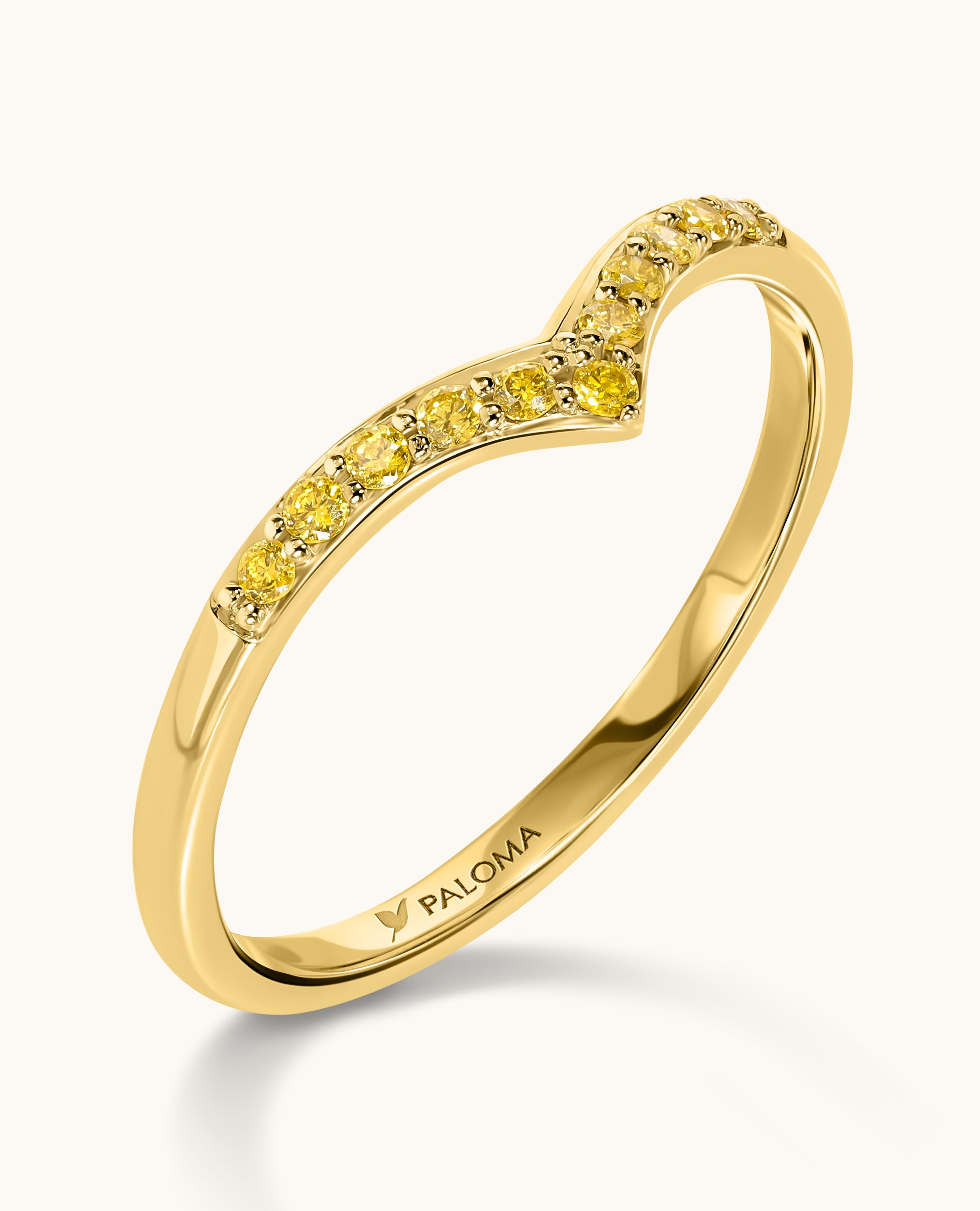 9ct gold V-shaped diamond ring 9ct gold V-shaped diamond ring
